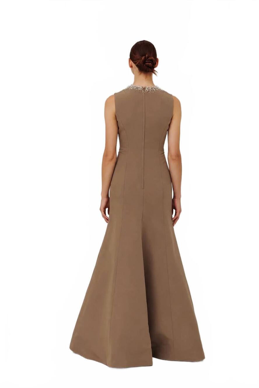 NEW CATHERINE REGEHR serena embellished gown in cafe - Picture 2 of 2